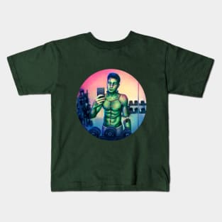 Frankenstein’s Body Building Kids T-Shirt